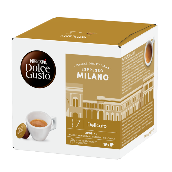 A NESCAFÉ® Dolce Gusto® Espresso Milano kapszula doboza oldalról thumbnail