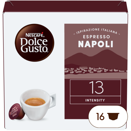 A NESCAFÉ® Dolce Gusto® ESPRESSO NAPOLI kapszula doboza