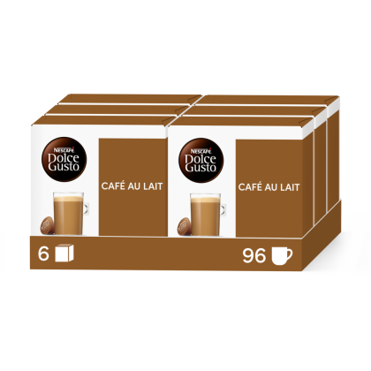 A NESCAF&Eacute;&reg; Dolce Gusto&reg; CAFE AU LAIT 96 KAPSZUL&Aacute;S CSOMAG kapszula doboza