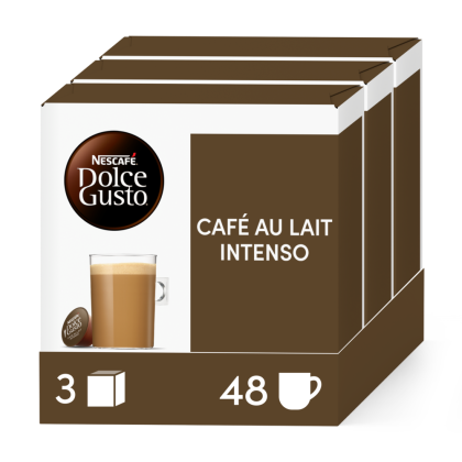 A NESCAF&Eacute;&reg; Dolce Gusto&reg; CAFFE AU LAIT INTENSO 48 KAPSZUL&Aacute;S CSOMAG kapszula doboza