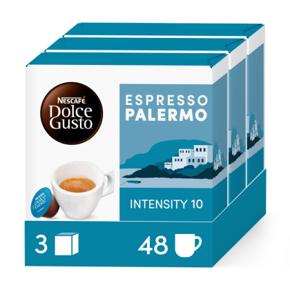 A NESCAF&Eacute;&reg; Dolce Gusto&reg; ESPRESSO PALERMO 48 KAPSZUL&Aacute;S CSOMAG kapszula doboza