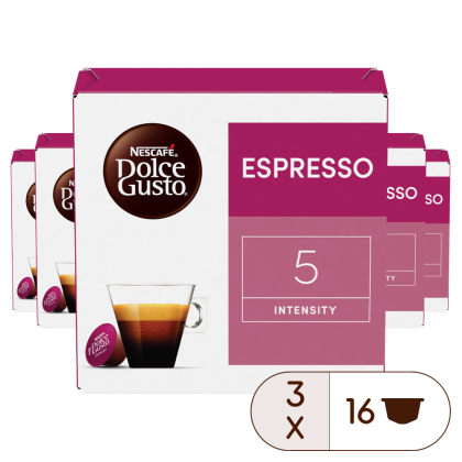 A NESCAFÉ® Dolce Gusto® ESPRESSO 48 KAPSZULÁS CSOMAG kapszula doboza