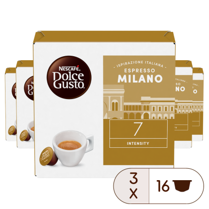 A NESCAFÉ® Dolce Gusto® ESPRESSO MILANO 48 KAPSZULÁS CSOMAG kapszula doboza