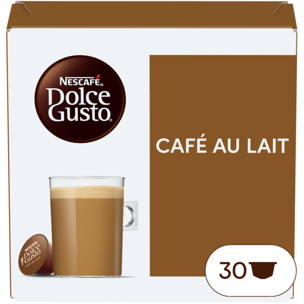 A NESCAFÉ® Dolce Gusto® Café Au Lait Nagy Kiszerelés kapszula doboza