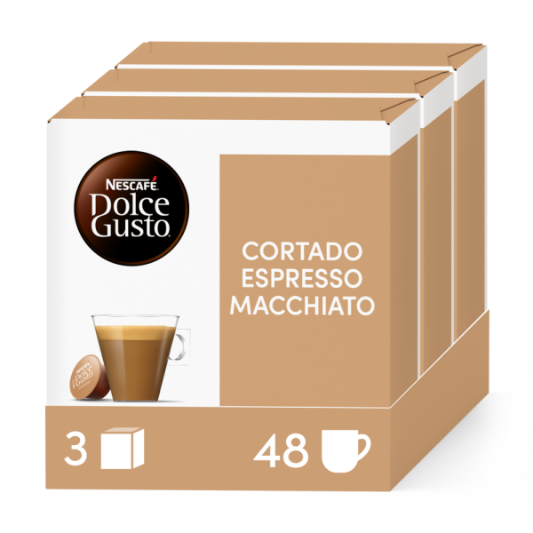 A NESCAFÉ® Dolce Gusto® CORTADO 48 KAPSZULÁS CSOMAG kapszula doboza