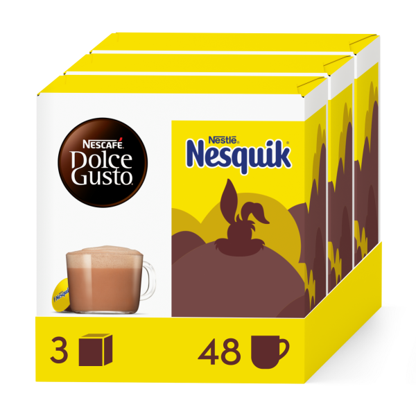 A NESCAFÉ® Dolce Gusto® NESQUIK 48 KAPSZULÁS CSOMAG kapszula doboza