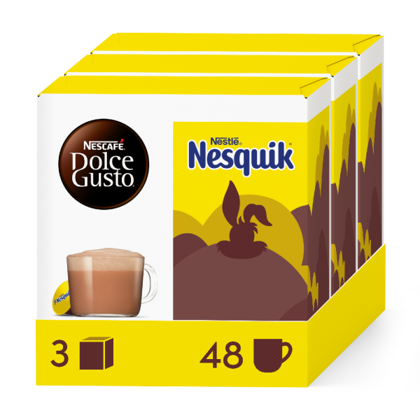 A NESCAFÉ® Dolce Gusto® NESQUIK 48 KAPSZULÁS CSOMAG kapszula doboza