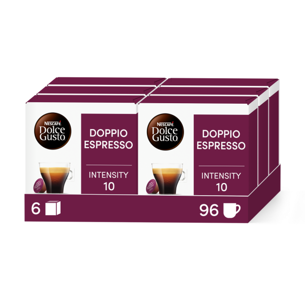 A NESCAFÉ® Dolce Gusto® DOUBLE ESPRESSO 96 KAPSZULÁS CSOMAG kapszula doboza