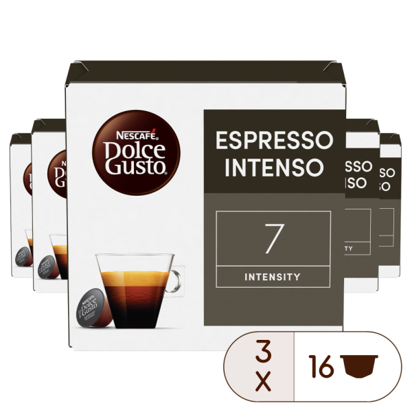A NESCAFÉ® Dolce Gusto® ESPRESSO INTENSO 48 KAPSZULÁS CSOMAG kapszula doboza
