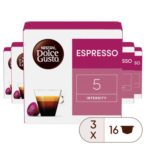 A NESCAFÉ® Dolce Gusto® ESPRESSO 48 KAPSZULÁS CSOMAG kapszula doboza