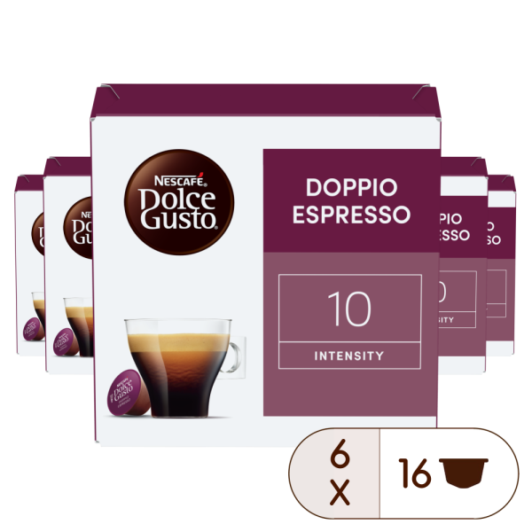 A NESCAFÉ® Dolce Gusto® DOUBLE ESPRESSO 96 KAPSZULÁS CSOMAG kapszula doboza
