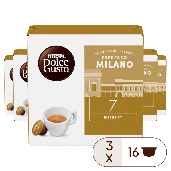 A NESCAFÉ® Dolce Gusto® ESPRESSO MILANO 48 KAPSZULÁS CSOMAG kapszula doboza