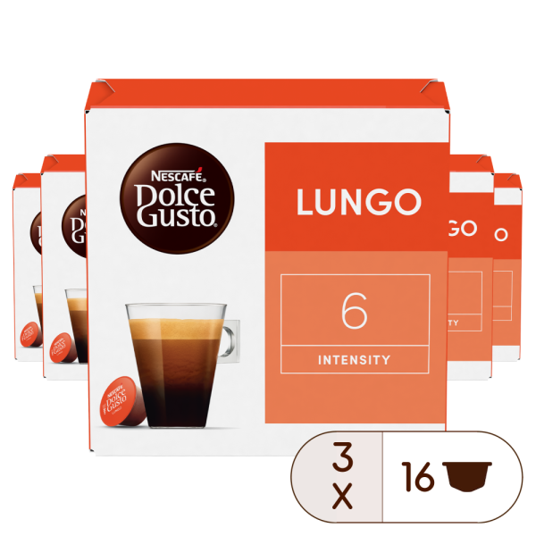 A NESCAFÉ® Dolce Gusto® LUNGO 48 KAPSZULÁS CSOMAG kapszula doboza
