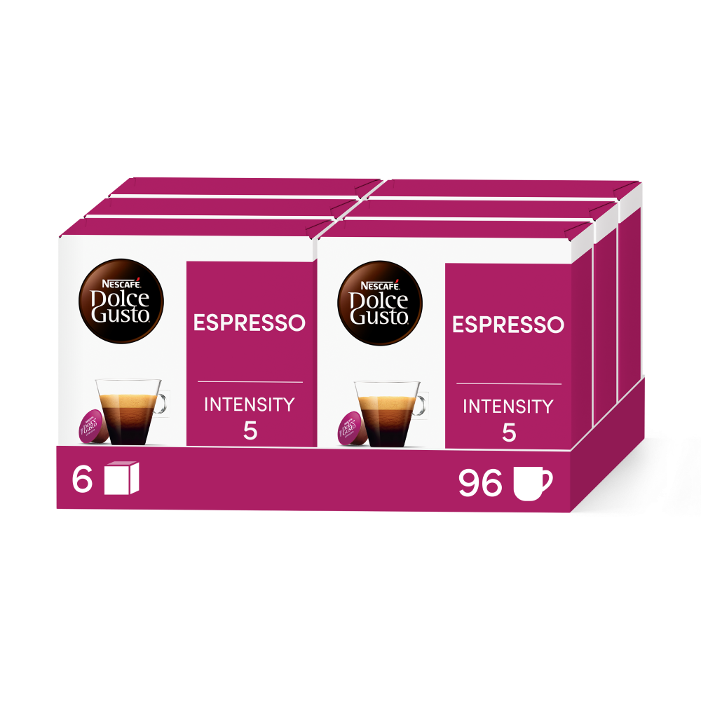 A NESCAFÉ® Dolce Gusto® ESPRESSO 96 KAPSZULÁS CSOMAG kapszula doboza