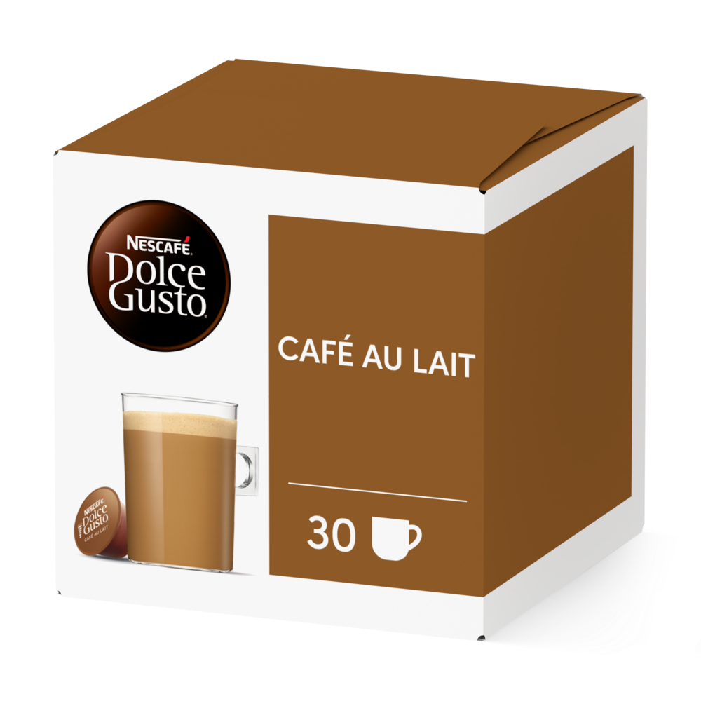 A NESCAFÉ® Dolce Gusto® Café Au Lait Nagy Kiszerelés kapszula doboza