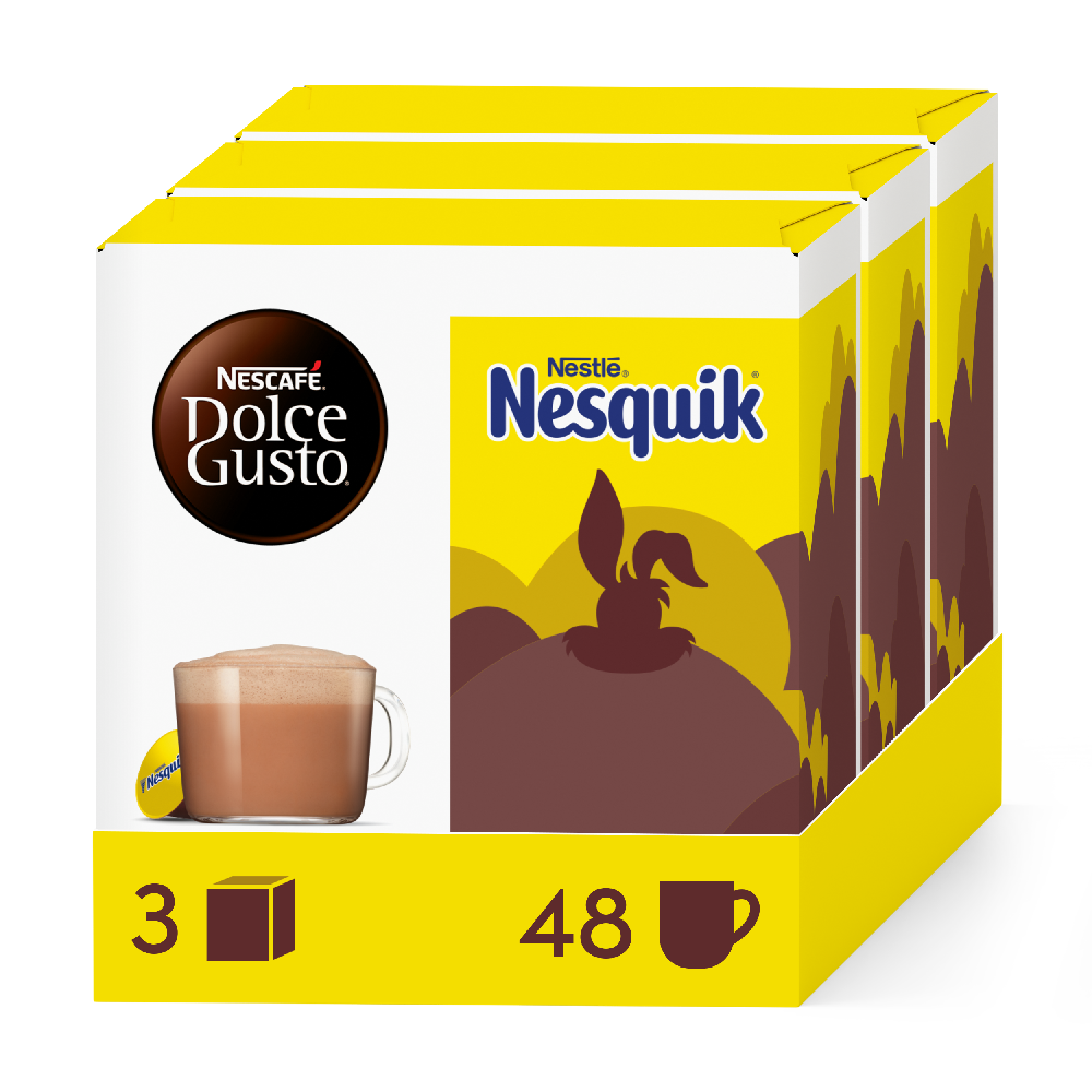 A NESCAFÉ® Dolce Gusto® NESQUIK 48 KAPSZULÁS CSOMAG kapszula doboza