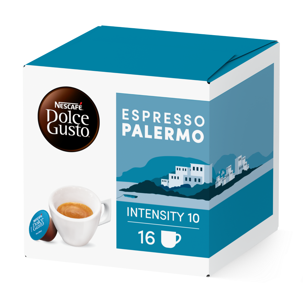 A NESCAFÉ® Dolce Gusto® Espresso Palermo kapszula doboza