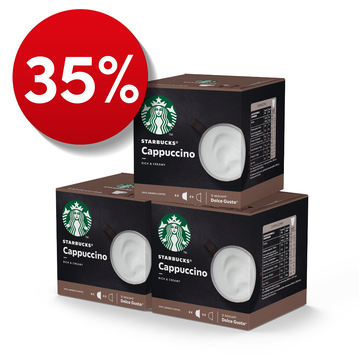 STARBUCKS CAPPUCCINO - 3 doboz