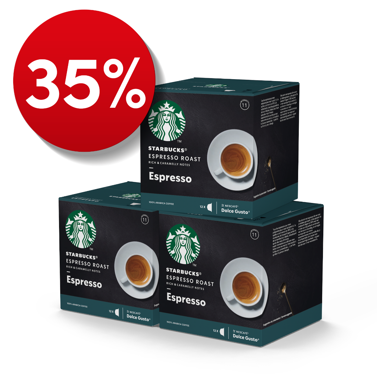 STARBUCKS DARK ESPRESSO ROAST - 3 doboz