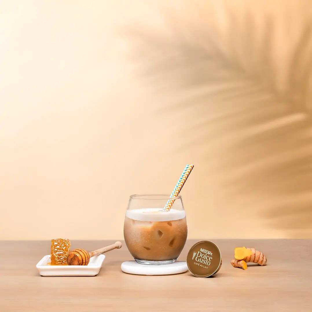 jeges latte kávékapszula mellett